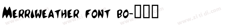 Merriweather font bo字体转换
